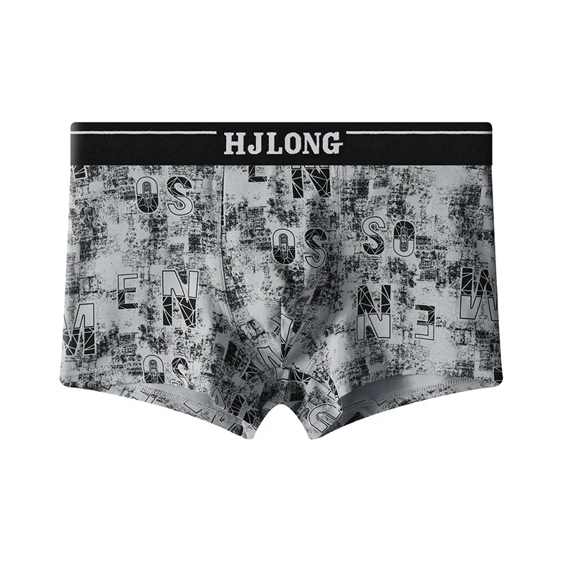 New Pattern Print Mens Cotton Boxer Briefs Breathable Youth Comfort