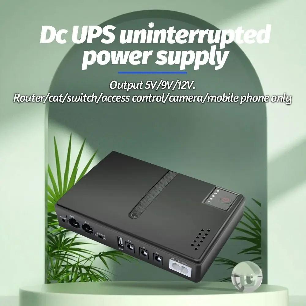 Reliable DC UPS Uninterruptible Power Supply Multiple Outputs Modem DC Power Supply 5V9V12V Mini Backup Power Optical Cat