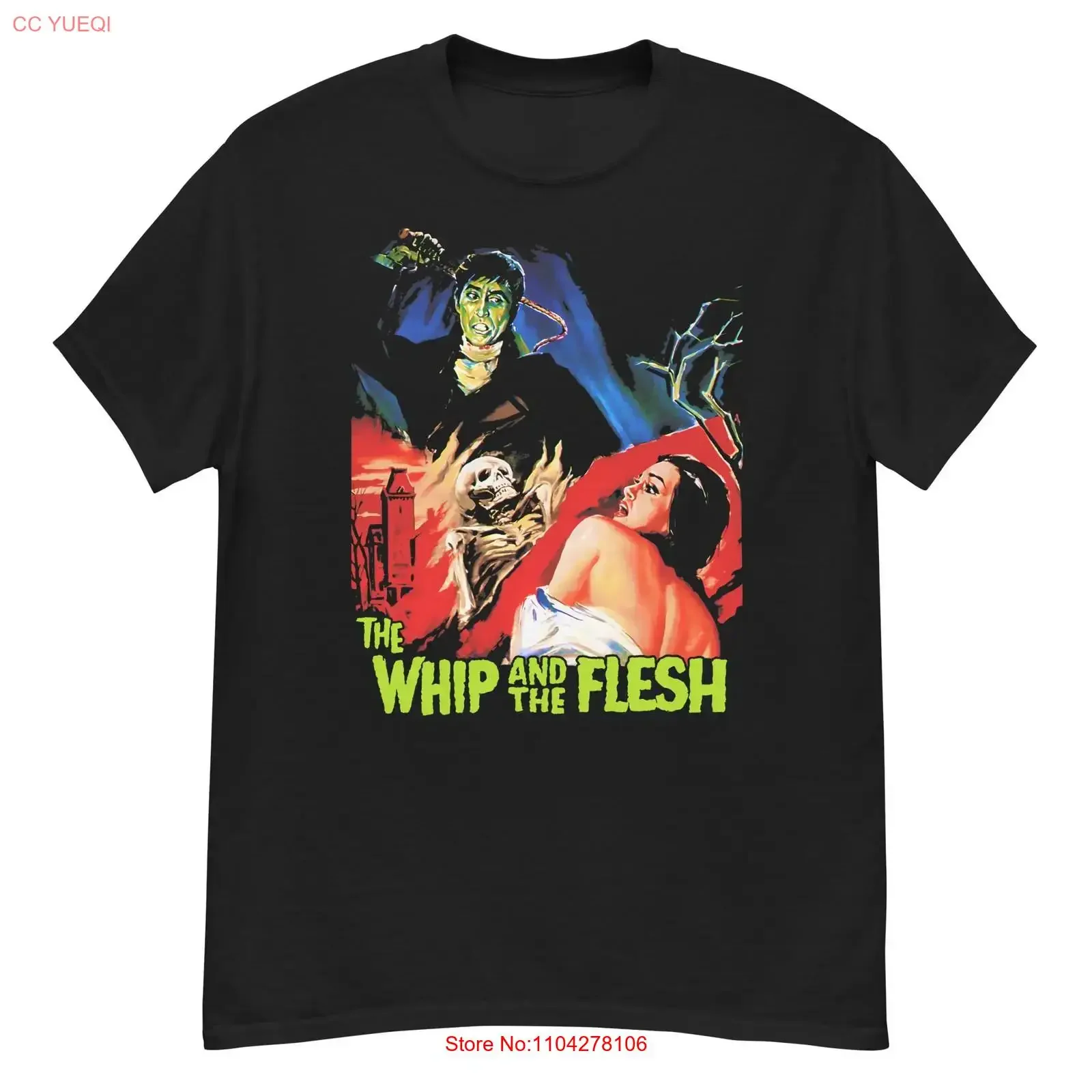 The Whip and Body cult horror film fan art t shirt vintage Washed Stretched Soft Breathable Top For Everyday Wear Unisex Casual