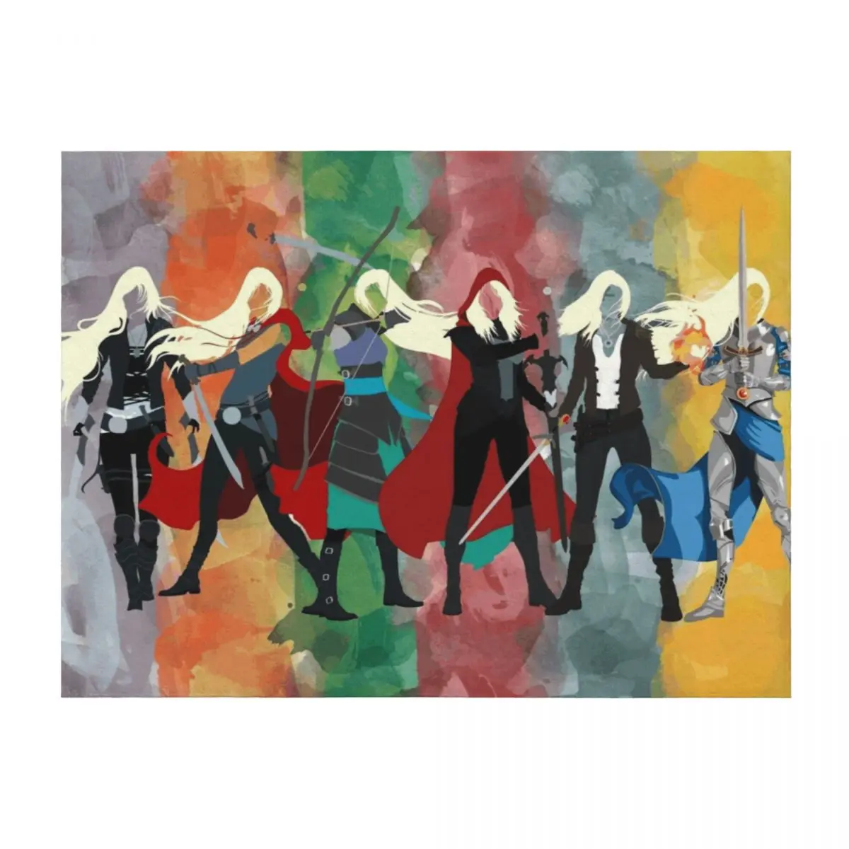 

Throne of Glass Series Watercolor Throw Blanket Blankets For Sofas Stuffeds Sleeping Bag Bed linens Blankets