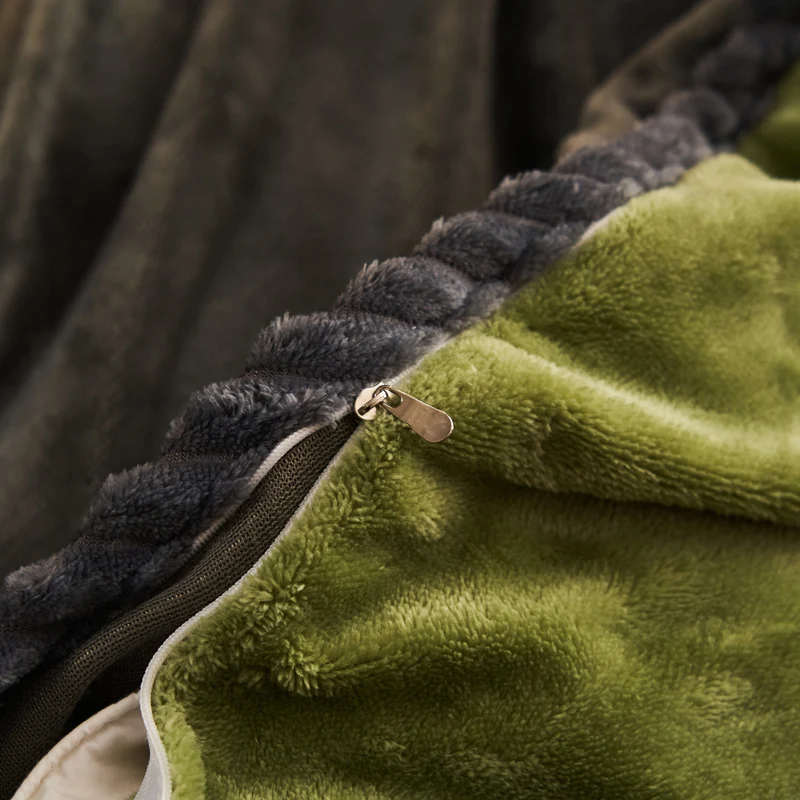 الشتاء المخملية غطاء لحاف دون سادات 1 قطعة رشاقته الدافئة أفخم الملك غطاء لحاف دعوى مزدوجة غطاء سرير كوين المعزي #6