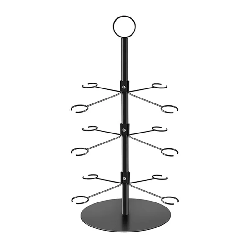 ABDJ-Supporto per albero da cocktail, espositore per degustazione di volo in bicchiere di vino per bevande, 3 livelli - 12 supporti per champagne, cocktail