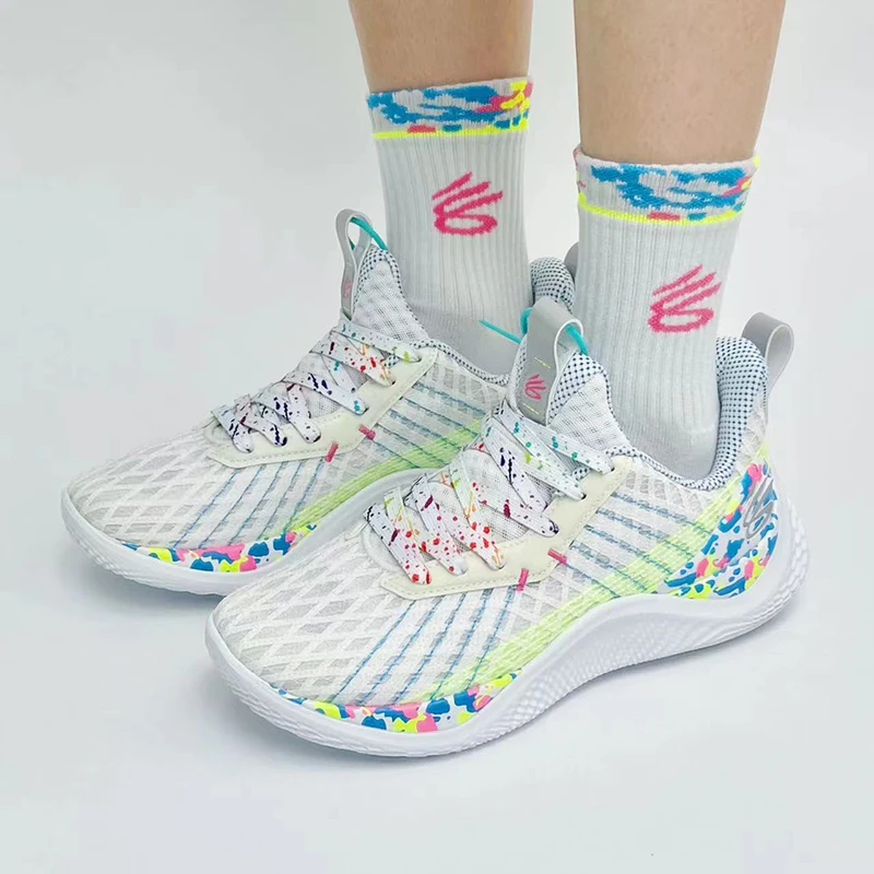 

CJJ оригинальные низкие кеды Basketball oes для Curry Flow 0, белые шнурки Colorway oe на день рождения, спортивная обувь для фитнеса