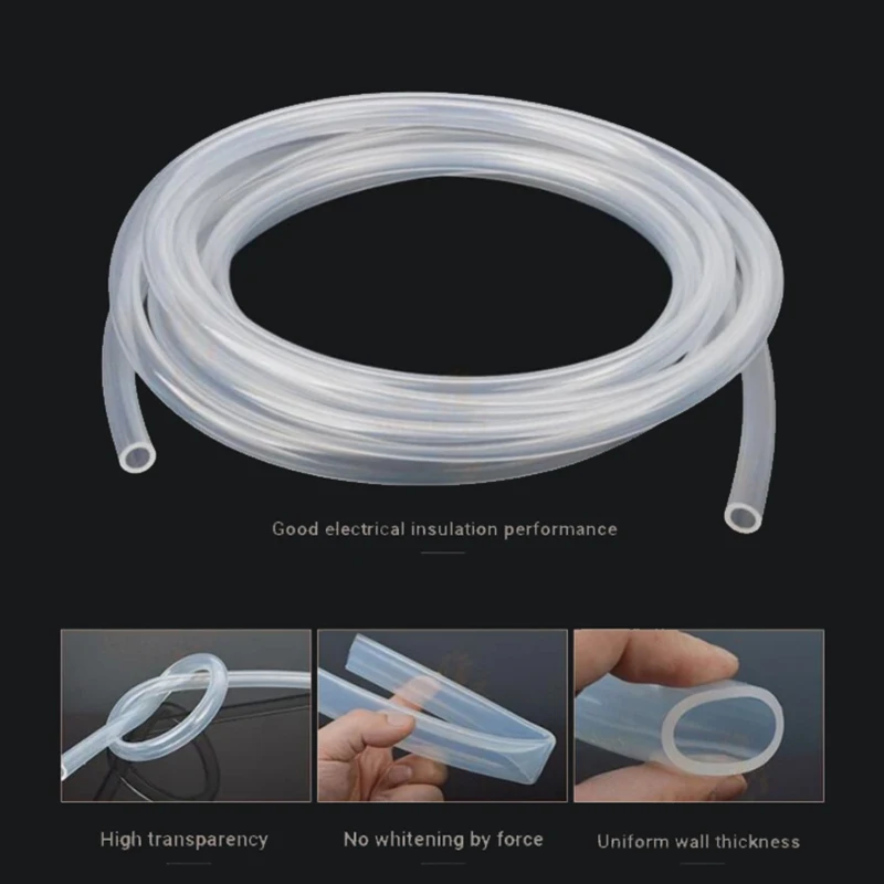 5 Meters Transparent Food Grade Silicone Tube ID 3 4 5 6 8 OD 7 8 9 10 Flexible Garden Hose Aquarium Soft Tubing Silicone Pipe