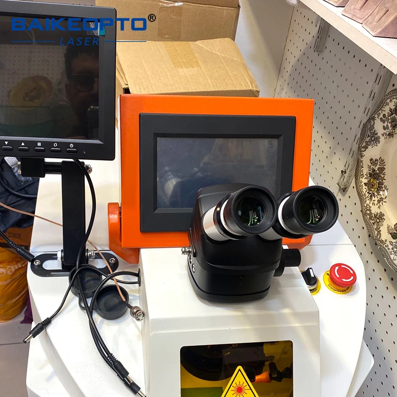 BK-JW100A Micro Laser Soldering Machine Enclosed Safety Design For K Gold Silver Copper Platinum Ornament Welding