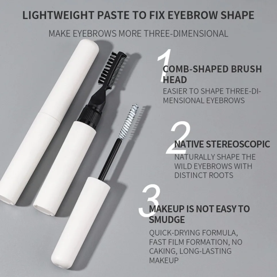 Waterproof Sweatproof Natural Long Lasting 3D Eyebrow Gel Private Label Custom Logo Vegan Makeup Wholesale