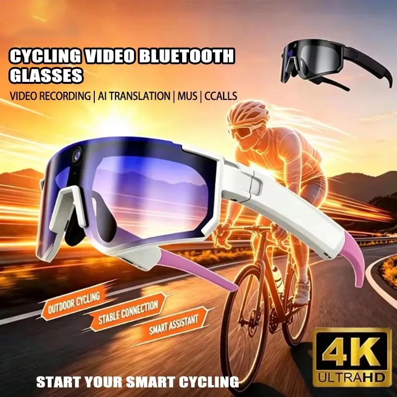 2026 New M95 HD 800W-Pixel Photo and Video Sports AI Glasses with Camera Bluetooth and Sun Protection for Outdoor Cycling