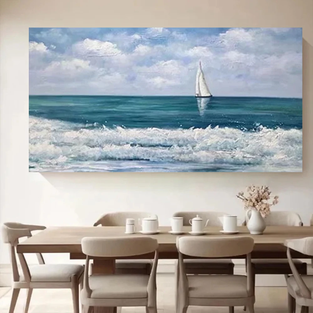 

Large Abstract Oil Paintings On Canvas Black And White Foggy Texture Scenery Art Modern Handmade Mural Artwork Room Home Decor