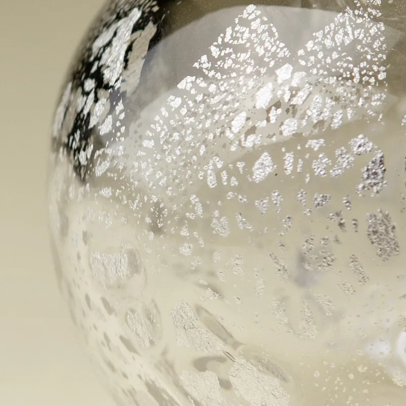 Glazed flower ware Handmade transparent pomegranate small vase Original design Silver foil ornament Flower arrangement