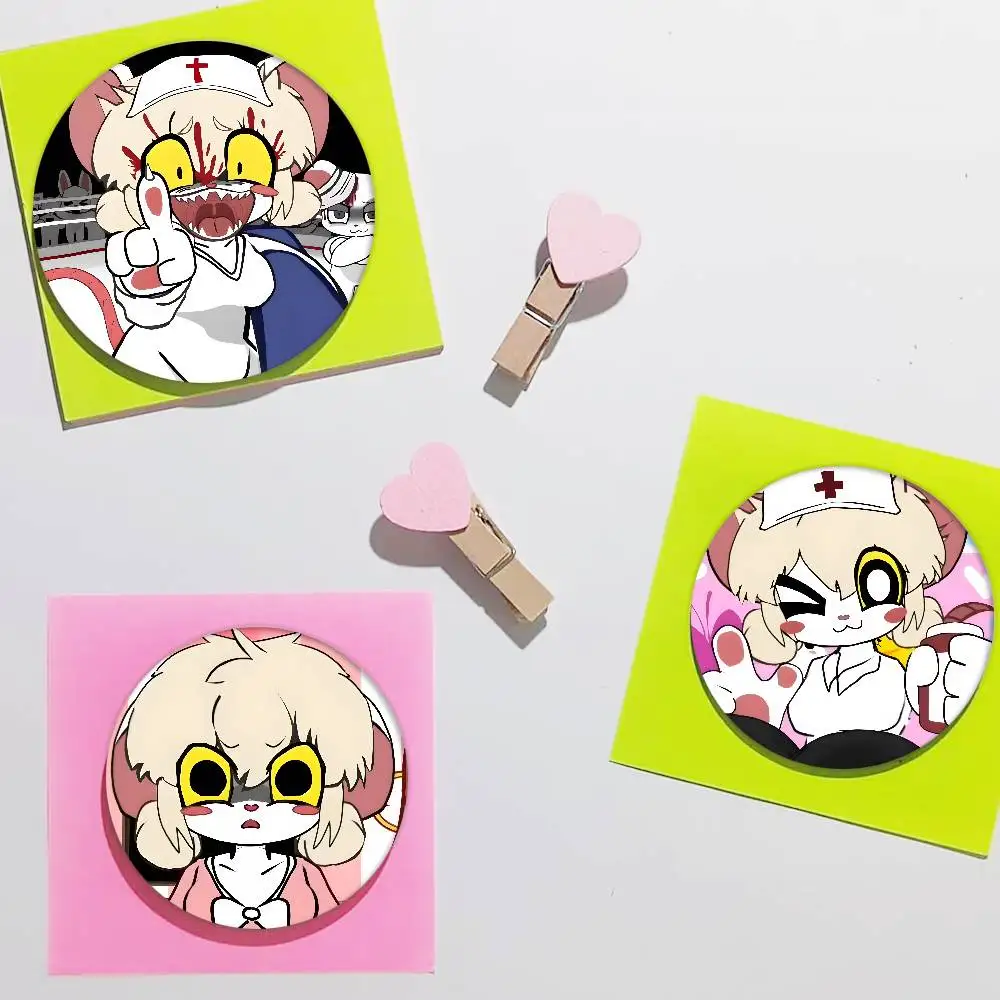 الرهيب ماوس L-لورنا لطيف المينا الإلكترونية شارات الإبداعية صفيح دبابيس مضحك شارة بروش معدني للملابس قبعة ديكور مجوهرات هدايا