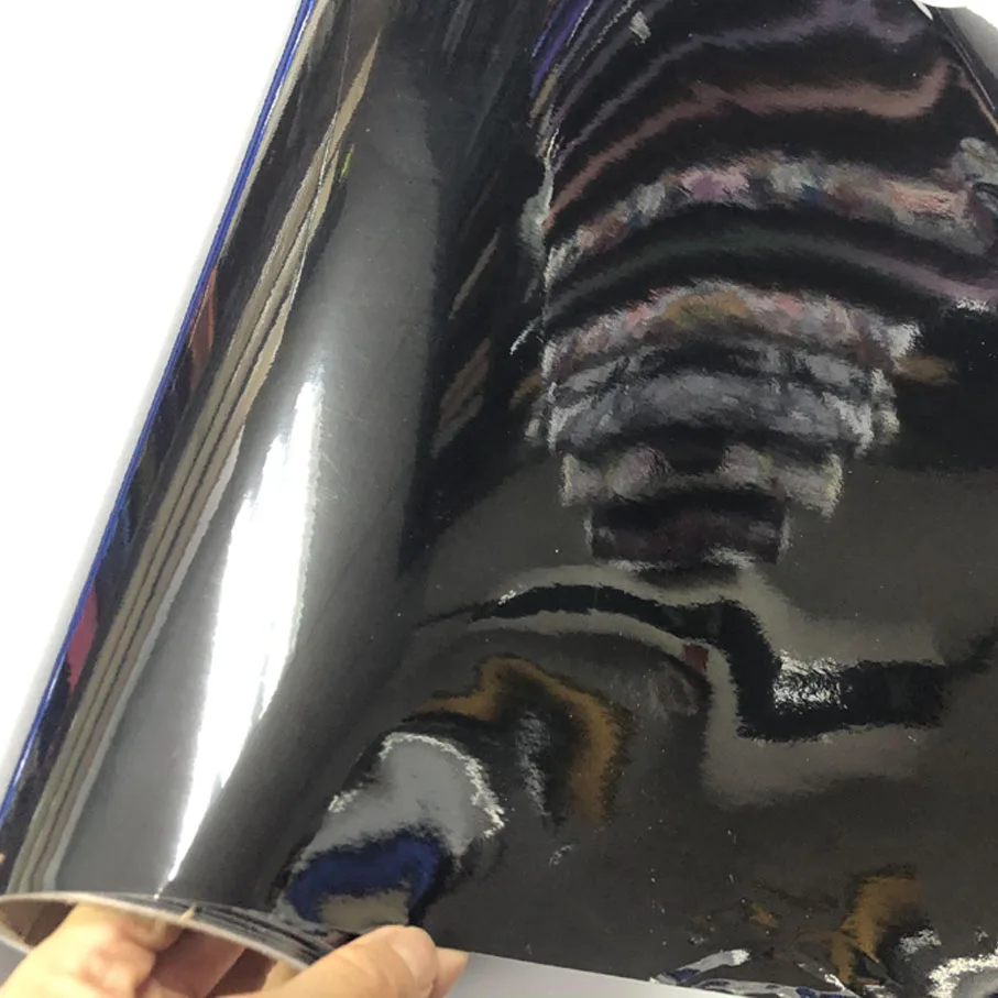 7 Sizes Premium Stretchable Black Chrome Mirror Flexible Vinyl Wrap Sheet Roll Film Car Sticker Decal Sheet