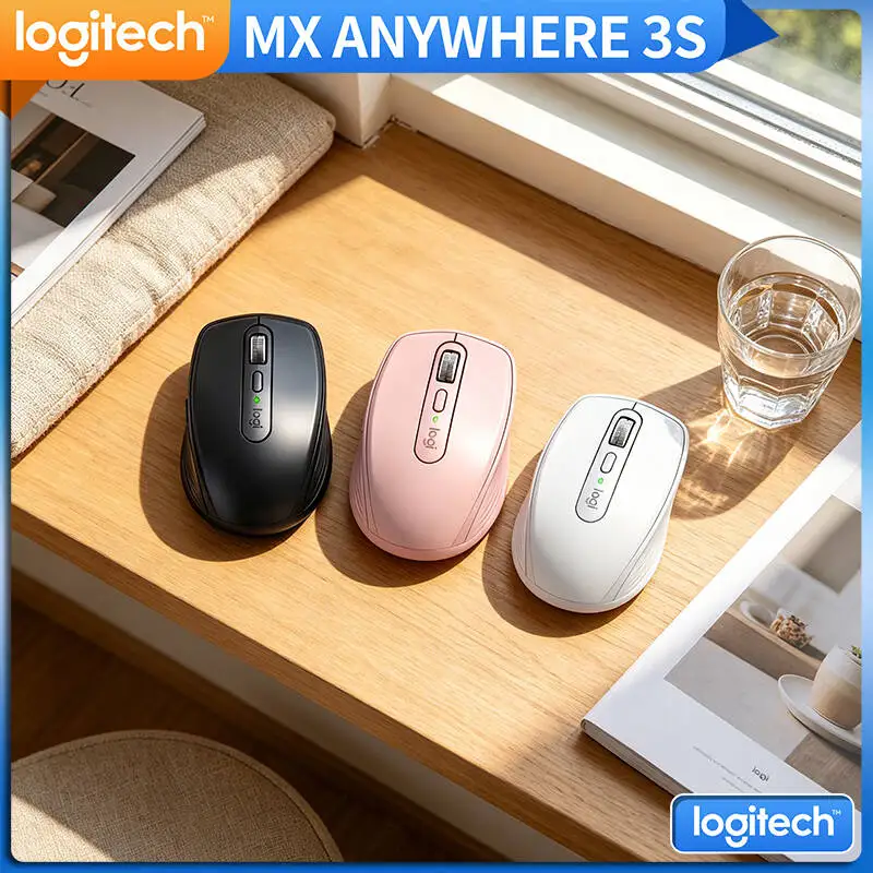 Logitech MX Anywhere 3S Office Mouse - 8000 DPI, MagSpeed Scroll, Silent Click, Travel-Friendly for Business