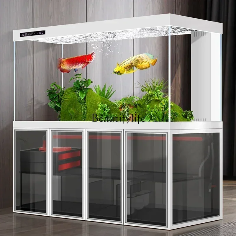 Bottom Filter Dragon Fish Tank Large Living Room New Home Office Subareas Screens Ecological Intelligent Constant Temperat