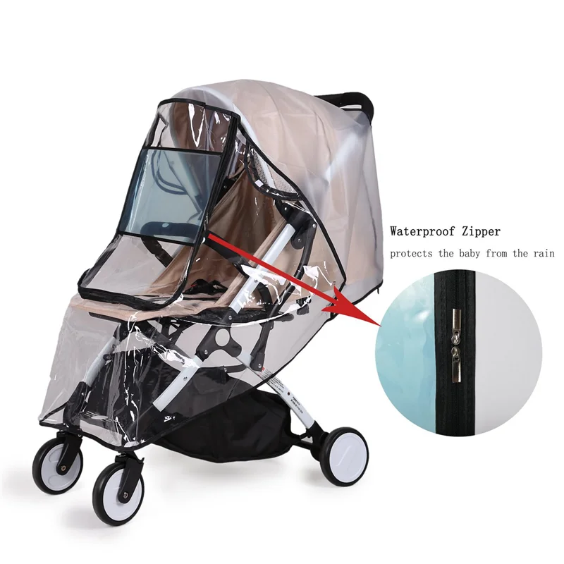 

2X Stroller Rain Cover Universal, Baby Travel Weather Shield, Windproof Waterproof, Protect From Dust Snow-Y46A