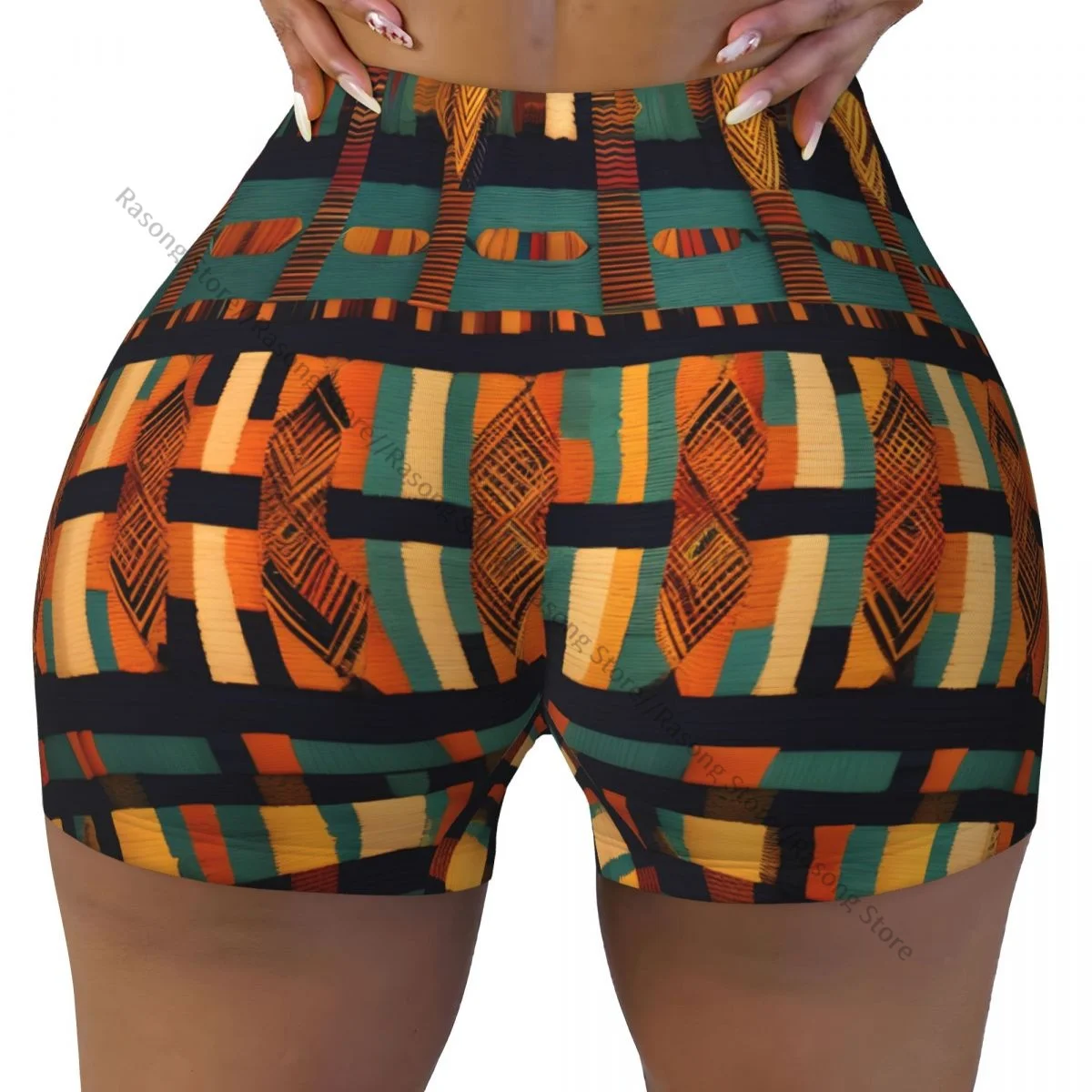 Push Up Short Elasticity Scrunch Butt African Classic Running Shorts Sports Shorts Womens Clothes Gym