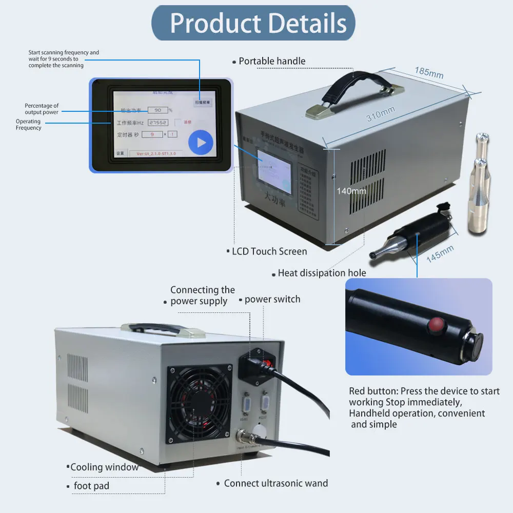 Ultrasonic Plastic spot Welding Machine 2000W Plastc Welder 28kHz Ultrasonic Welding Equipment car body repair