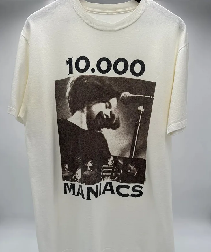 10000 Maniacs Band Live In Concert Cotton White Unisex T Shirt J494 Luxury oversizedAnime pattern clothing