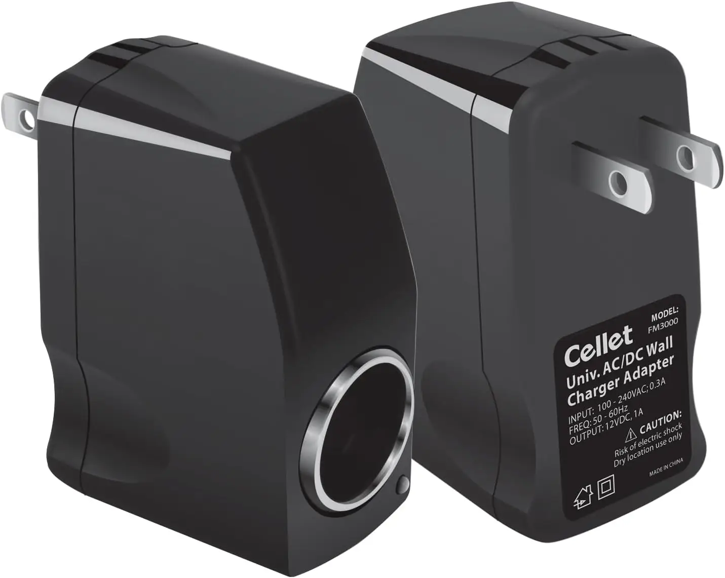 

110-120V AC to 12V DC Car Cigarette Lighter Power Converter, 3A/36W, with Multiple Protections