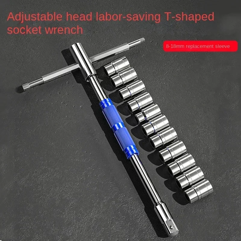 

T-type Socket Wrench Hexagon Wrench T Handle Hex Allen KEY Wrench Spanner Repair Universal Extension Rod Professional Tools