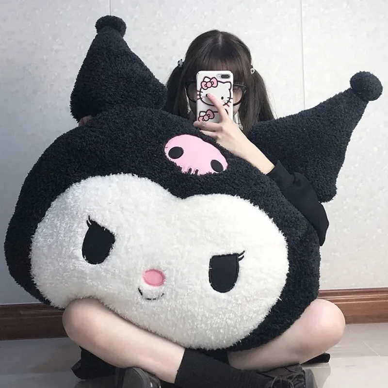 

Плюшевая подушка большого размера Sanrio с наполнителем Kuromi Melody, подушка, Мультяшные куклы, диван на День святого Валентина, милый подарок для девушки на день рождения