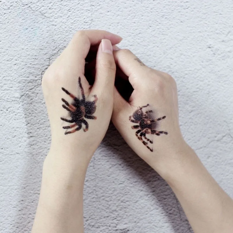 100x Waterproof Tattoo Stickers, Spider Web 3D Tattoo Stickers, Three-Dimensional Funny and Personalized Tattoo Stickers