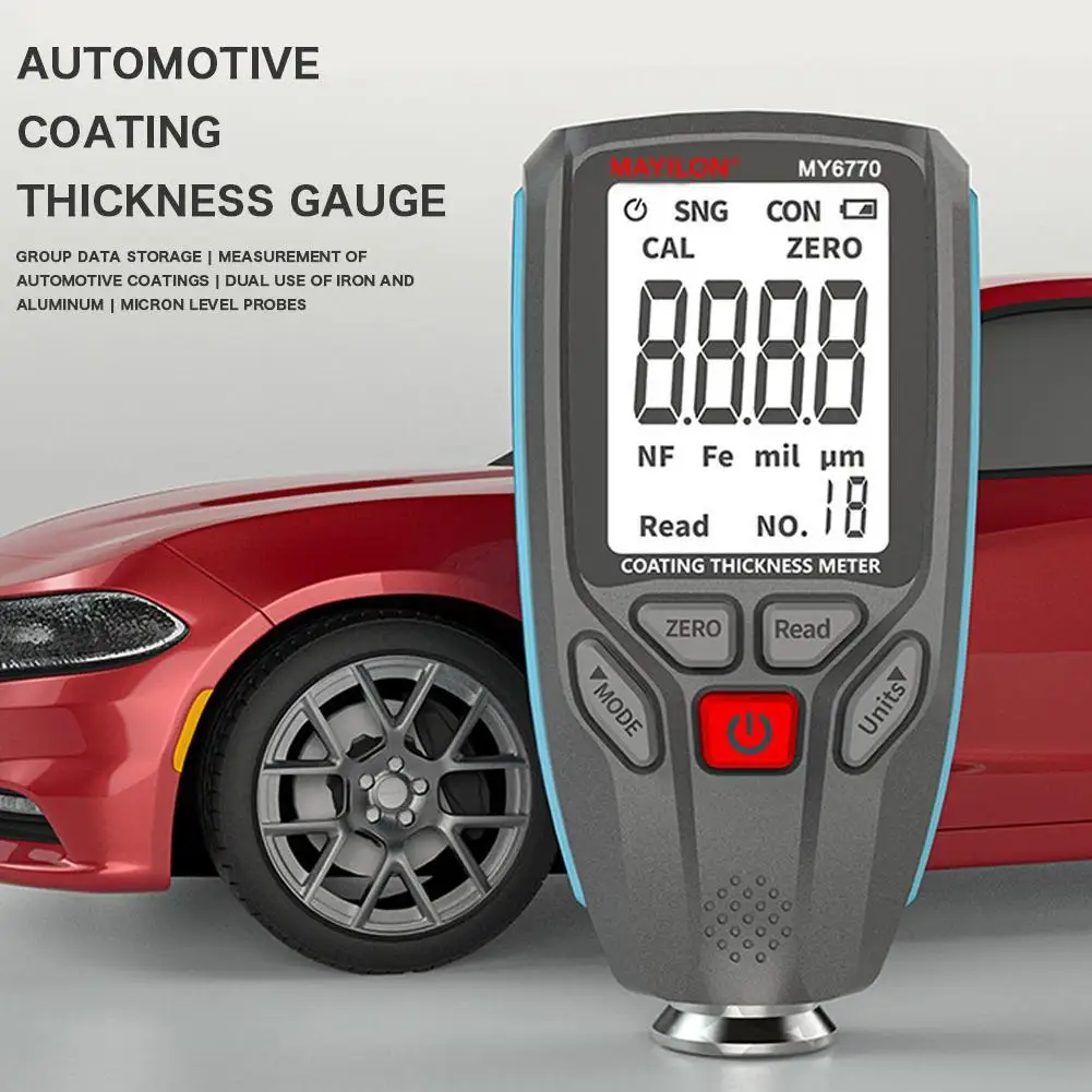

Измеритель толщины покрытия, автомобильный прибор для измерения толщины пленки, краски, FE NFE, керамика, 0-1300 мкм
