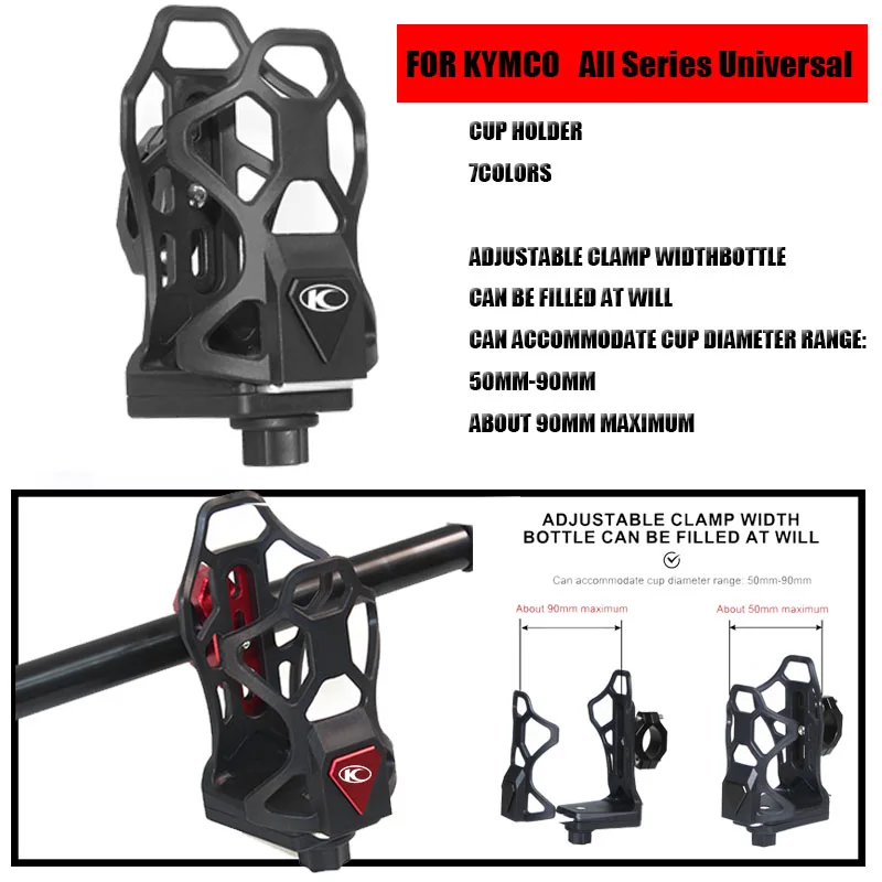 

For Kymco Xciting 300 Downtown 200I 300I 350I All Series Universal Functional Kettle Rack Drink Dottle Holder Water Cup Holder