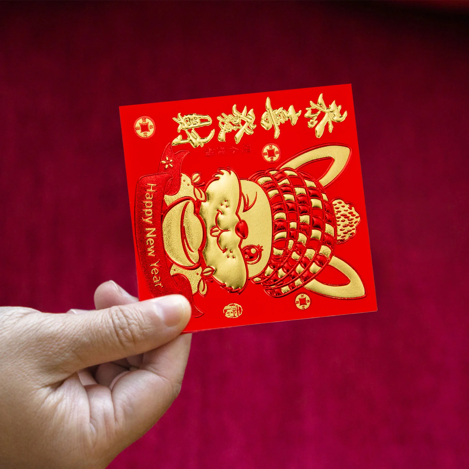 Enveloppes du Zodiaque Chinois du Lapin, Paquets Rouges, Nouvel An, 66 Pcs, 2023