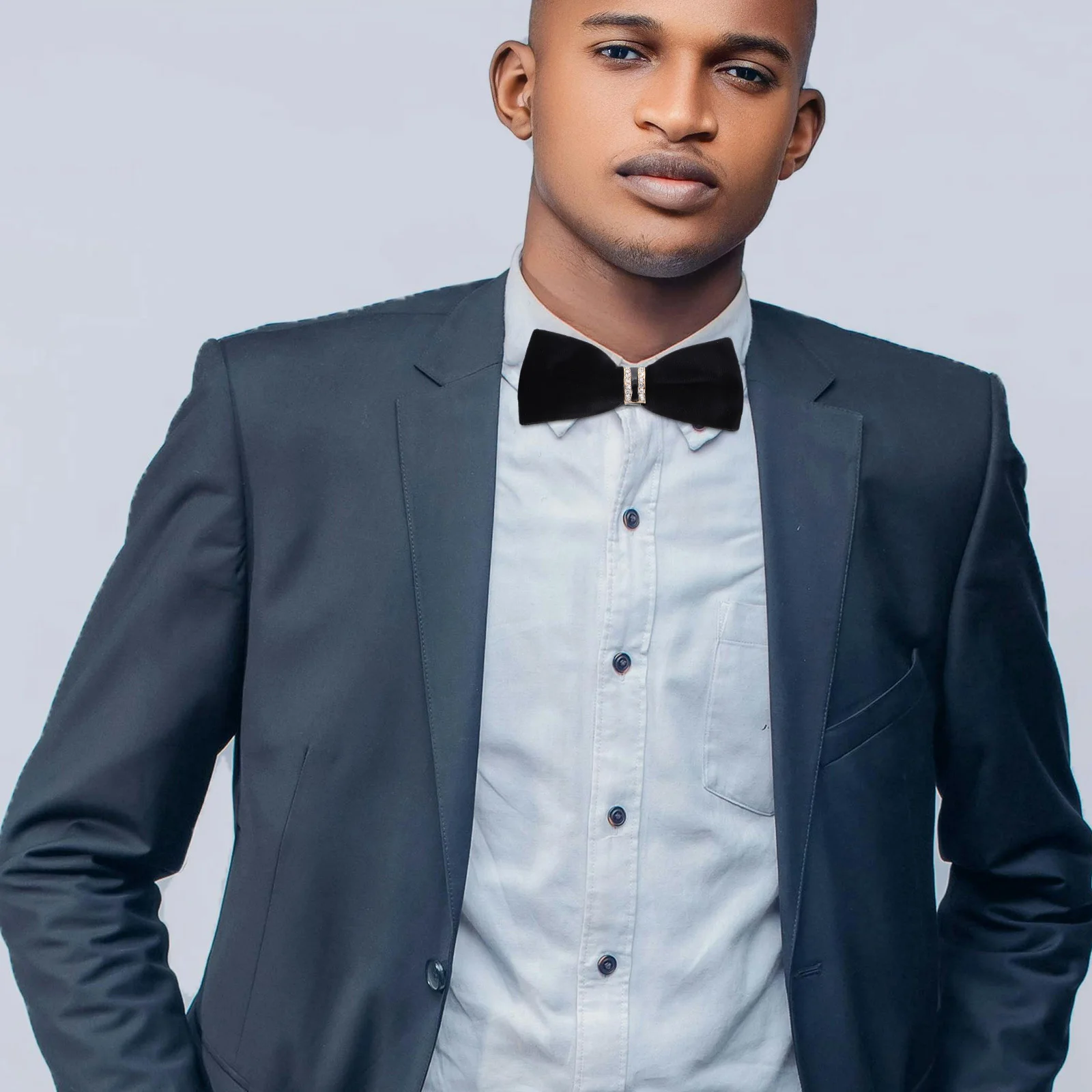 

Mens Rhinestone Bow Tie Adjustable Formal Event Accessory for Wedding Party Banquet Luxury Dress Bow Ties