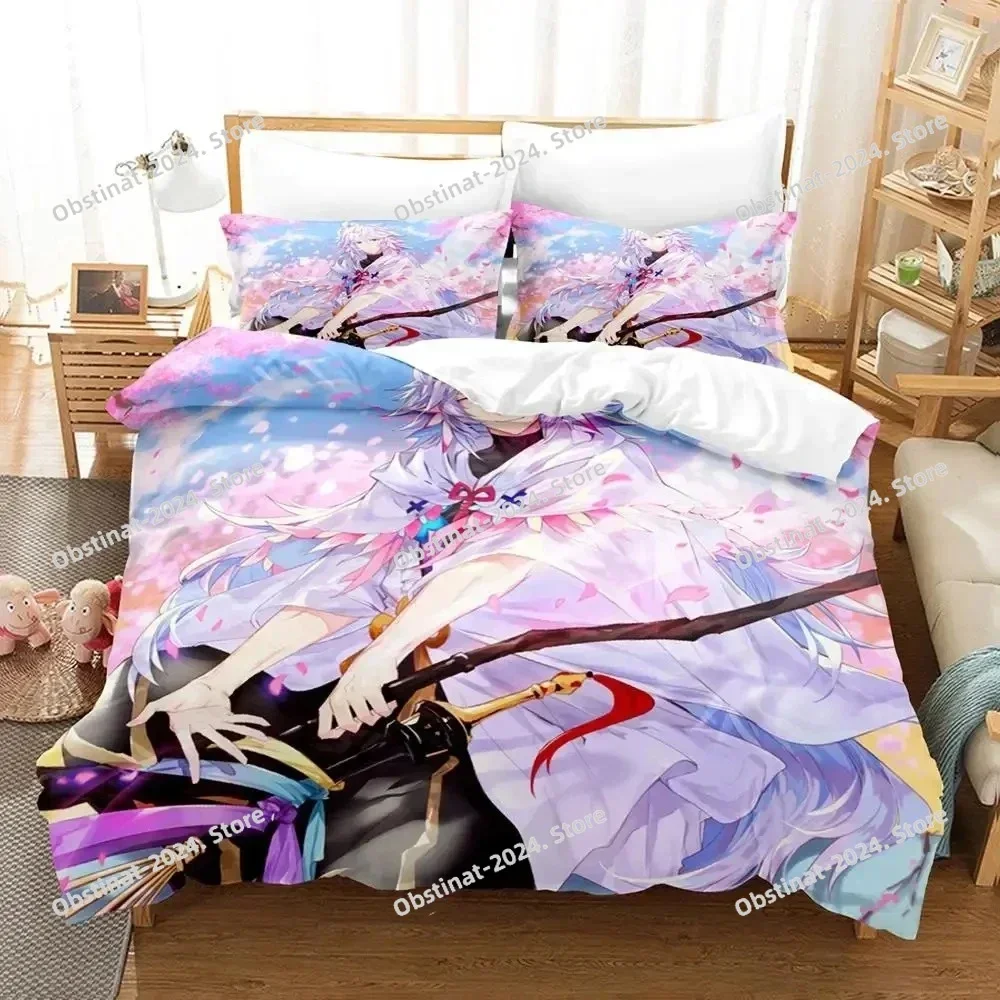 Anime Fate Grand Order Merlin 3D Printing Comforter Bedding Set,Duvet Cover Bed Set Quilt Cover Pillowcase,King Queen Size Kid