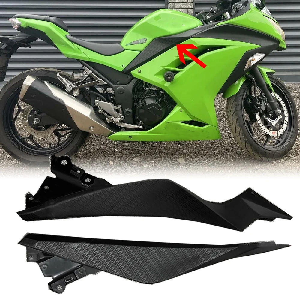 

For Kawasaki Ninja 300 Tank Side Cover Fairing Protector Frame Panel Trim Cowl Motor Part for NINJA 250 300R 2018 17 16 15 14 13