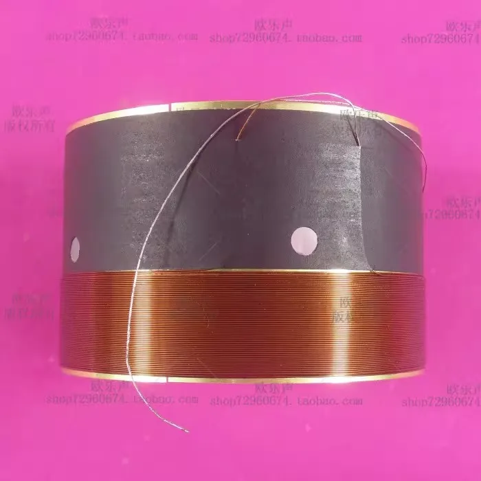 GHXAMP 76.2mm Bass Voice Coil, White Aluminum Former with Holes, 2-Layer Pure Copper Wire, 8 Ohm Speaker Repair Part 2PCS