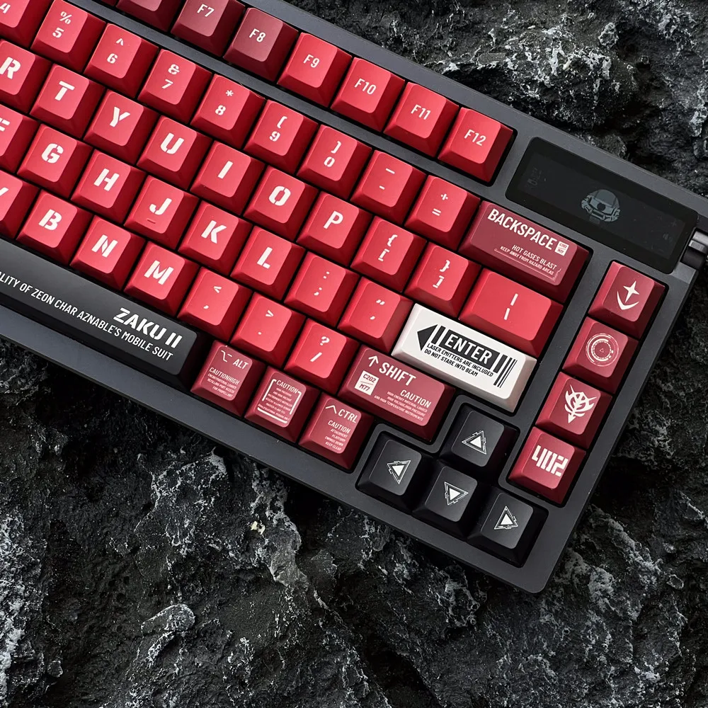 Imagem -06 - Kit de Teclado Mecânico Pbt Keycap Verde e Vermelho Zagu Cereja Perfil Dye Sub 60 61 64 68 78 84 87 98 104 Mecha Warrior 140 Chaves