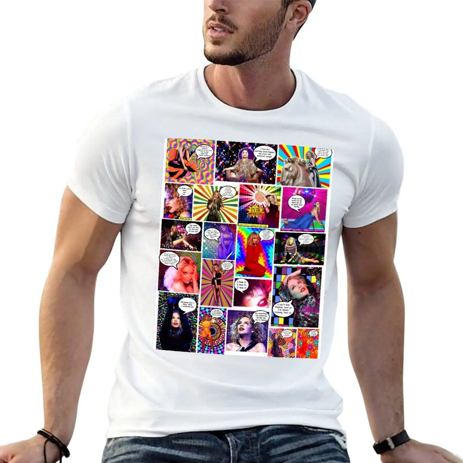 

for cotton percent t Pow WOW Minogue shirt t Kylie Edition man graphic T-Shirt Goes shirt 100 Disco man