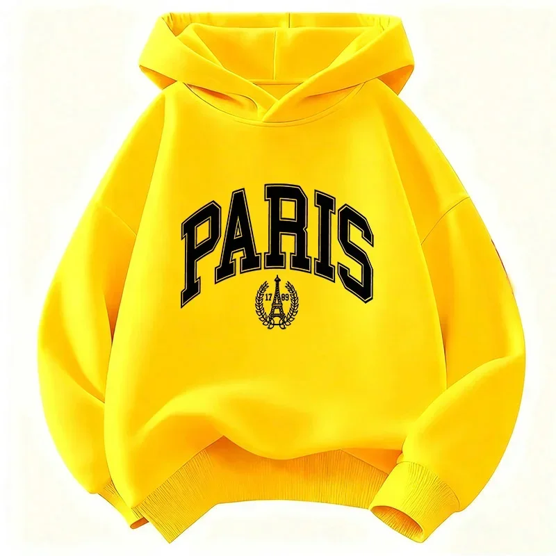 Neues Herbst-/Winter-Kapuzensweatshirt für Kinder, Pariser Design, stilvolles Weihnachtsgeschenk, unisex, Herbst-/Winter-Stil. – Detail 2