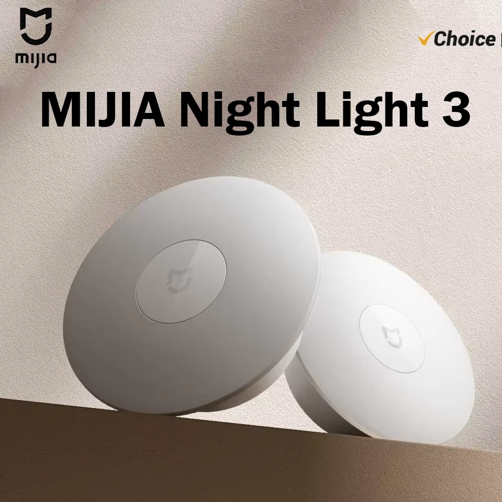 New MIJIA Night Light 3 Version Motion Sensor Adjustable Brightness Smart Human Light Sensor Night Lamp for Bedroom