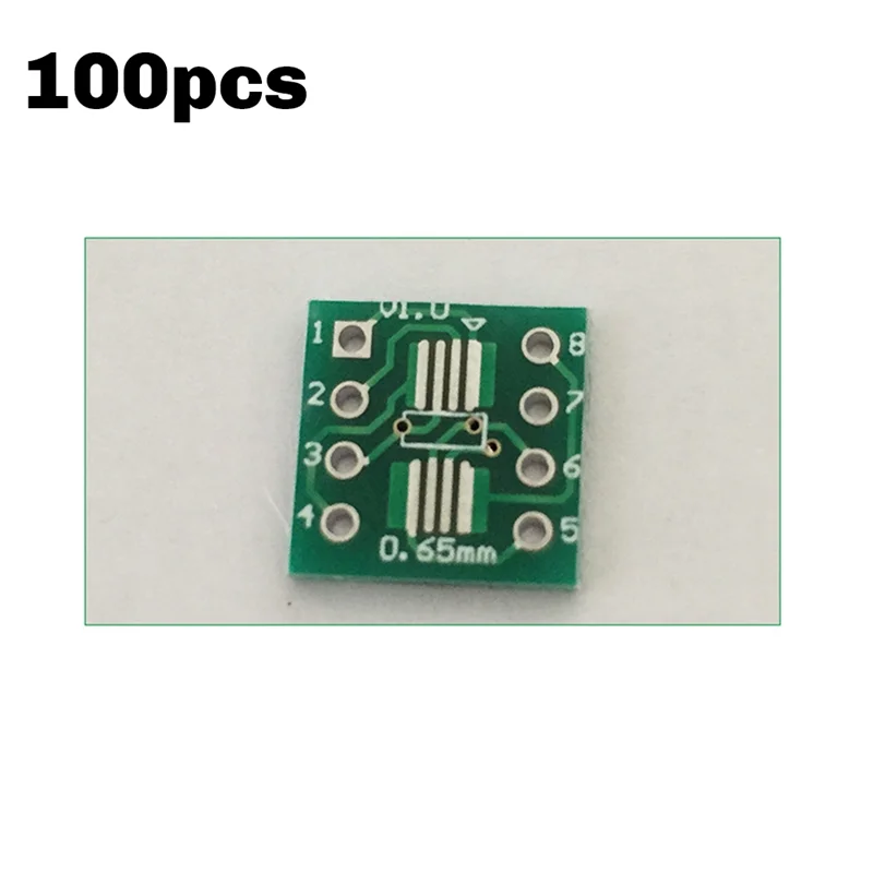 

DIGIT-100PCS SOP8 к DIP8 IC адаптер конвертер комплект SMD к DIP розетку 0,65 мм крок 1,27 мм, совместим с TSSOP8/SSOP8