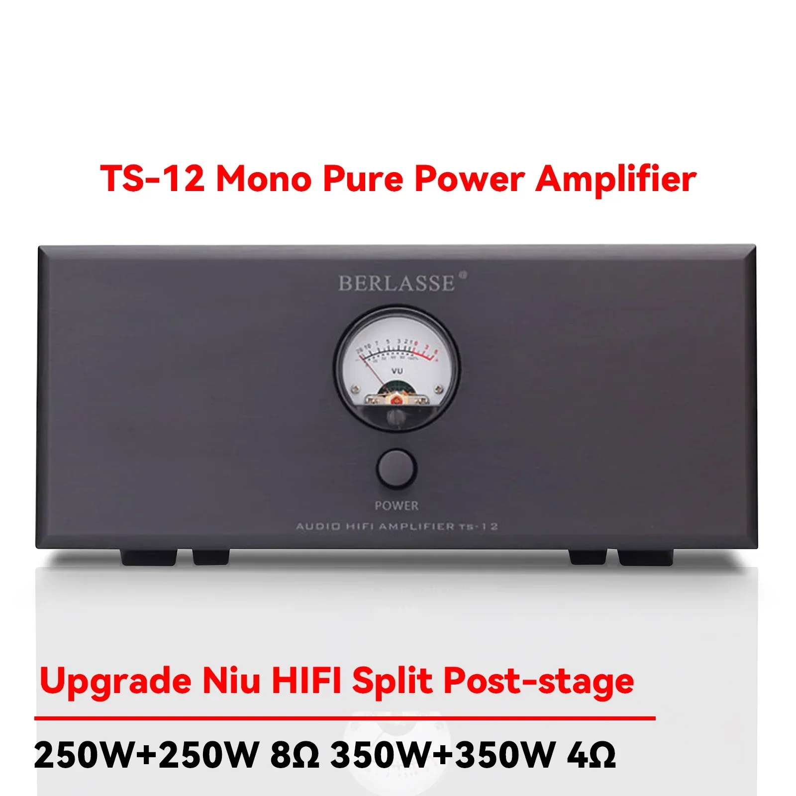 

AMXEKR 250w Mono Split Power Amplifier High Power Toshiba Transistor Low Distortion Support RCA XLR Input Vu Meter HIFI
