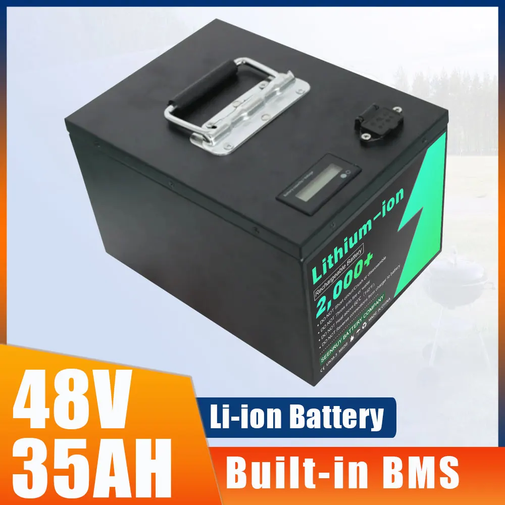 48V 35AH 13S Li-ion Lithium Polymer Battery With30A 50A BMS Use For 1400W 2400W Vehicles E-bike Tricycle Electric Motorcycle