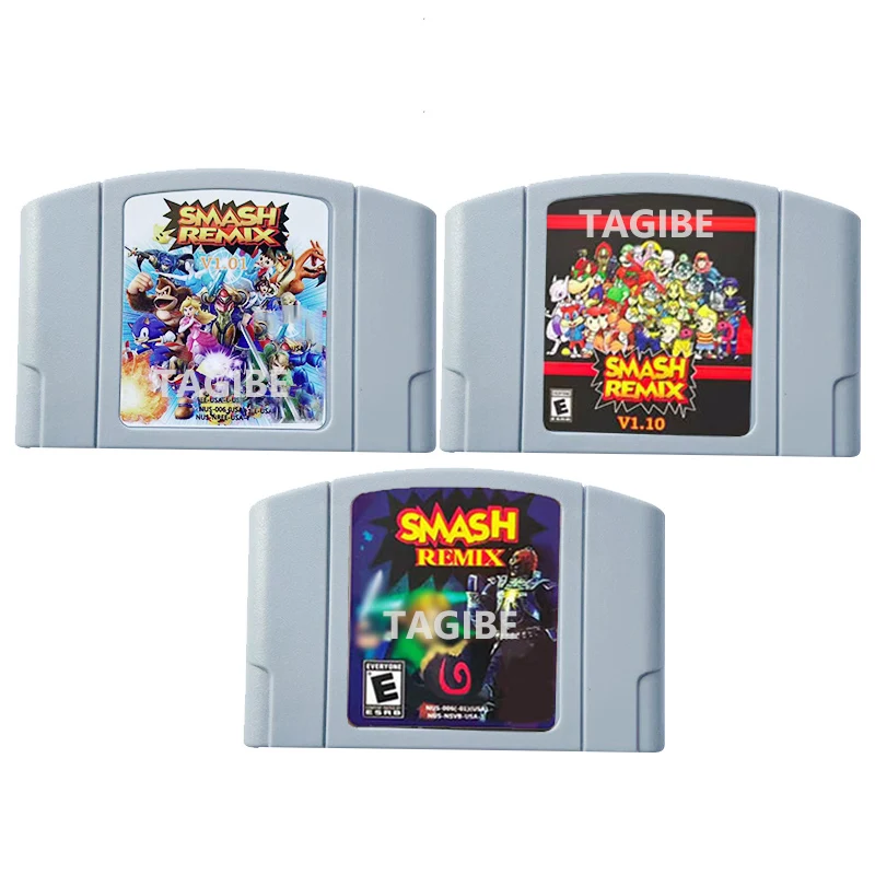 Superior Quality Smash Remix 1.3.0 64 Bit Game Cartridge USA NTSC Version for N64 Consoles