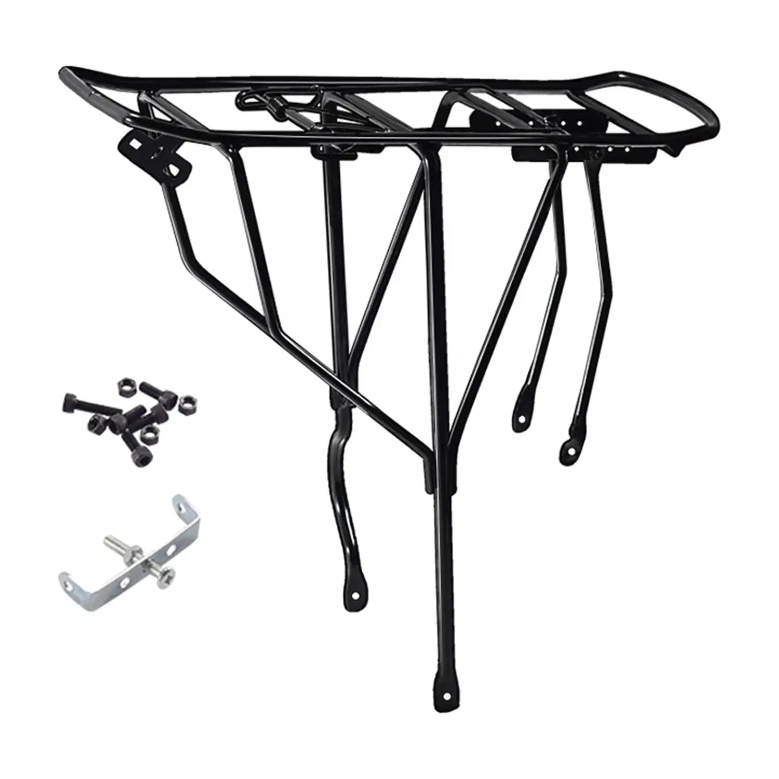 Rear Bike Rack Bicycle Carrier Rack Replacement Part Steel 250kg Heavy Duty Carrier Biking Riding Bicycle Rear Cargo Rack