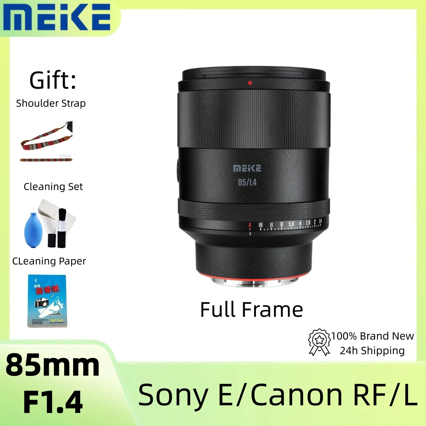 

Объектив MEKE 85mm F1.4 Full Frame AF Prime – портретный объектив с большой апертурой для беззеркальных камер Sony E/Canon R/L