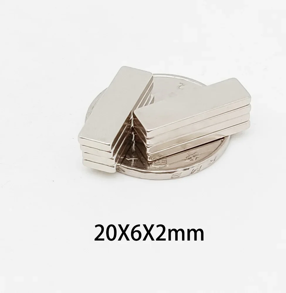 20x6x2mm Powerful Magnets Strong Block Magnets For Fridge, DIY, Building, Scientific, Craft, Education 20x6x2  20*6*2