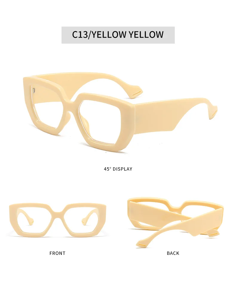 Dicken Rahmen übergroße quadratische Brille für Frauen Mode optische klare transparente Linse Brillen Computer schwarze Brille Retro – Detail 18