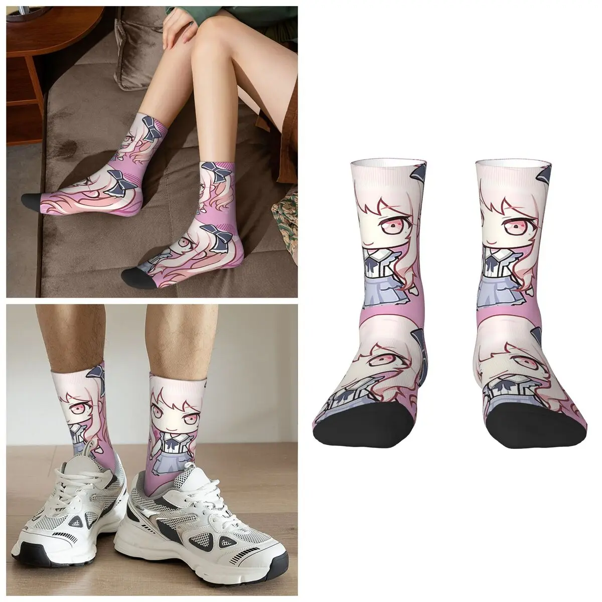 

Носки Mizuki Akiyama Chib, супер мягкие чулки в стиле Харадзюку, всесезонные длинные носки, аксессуары для подарка на день рождения унисекс