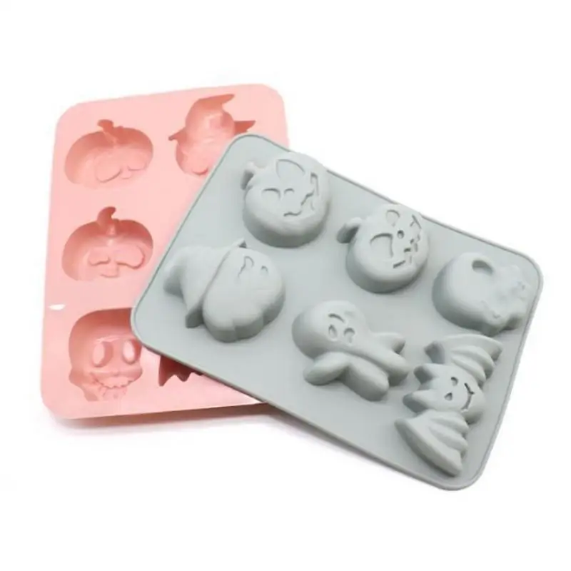 New Pumpkin Bat Skull Ghost Shaped Silicone Cake Mold Halloween Baking Mould For DIY Chocolate Cookie Candy Party Craft Supply