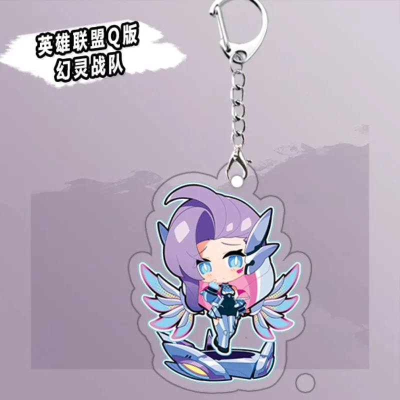 Aatrox Jinx Anime KeyChain Riven Irelia Miss Fortune 남성용 열쇠 고리 여성용 Kawaii Figure Cosplay 귀여운 열쇠 고리 펜던트 선물