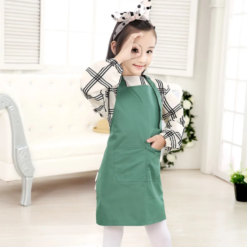 

Cute children printed polyester apron, kindergarten art painting restaurant, customizable logo