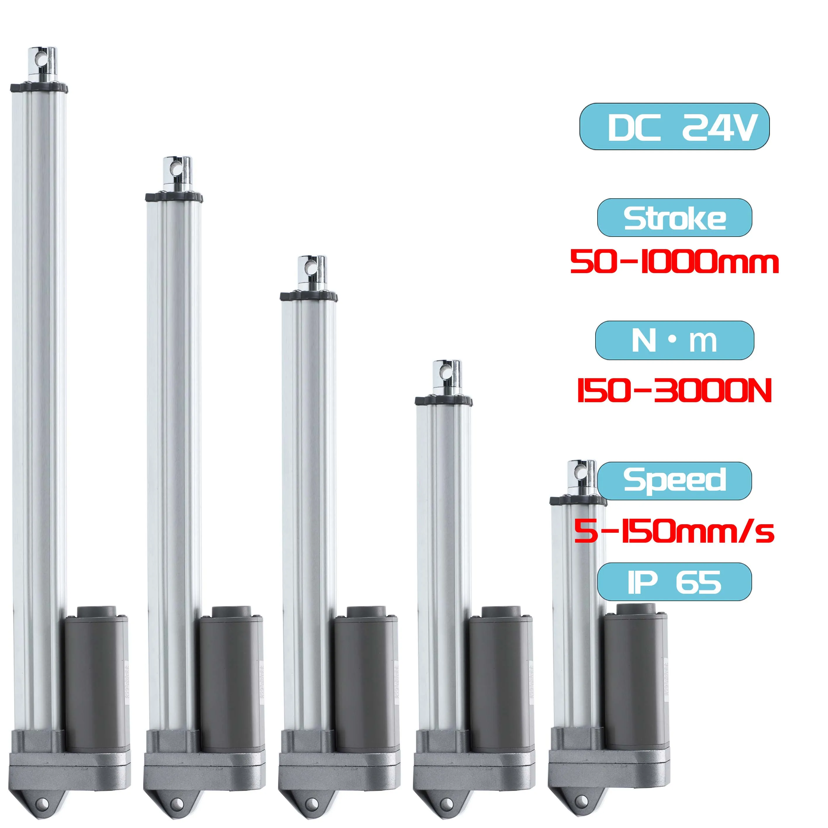Actionneur Électrique Linéaire 3000N 450mm 24V - Moteur Linéaire Installation Facile Pour Lit Et Meubles