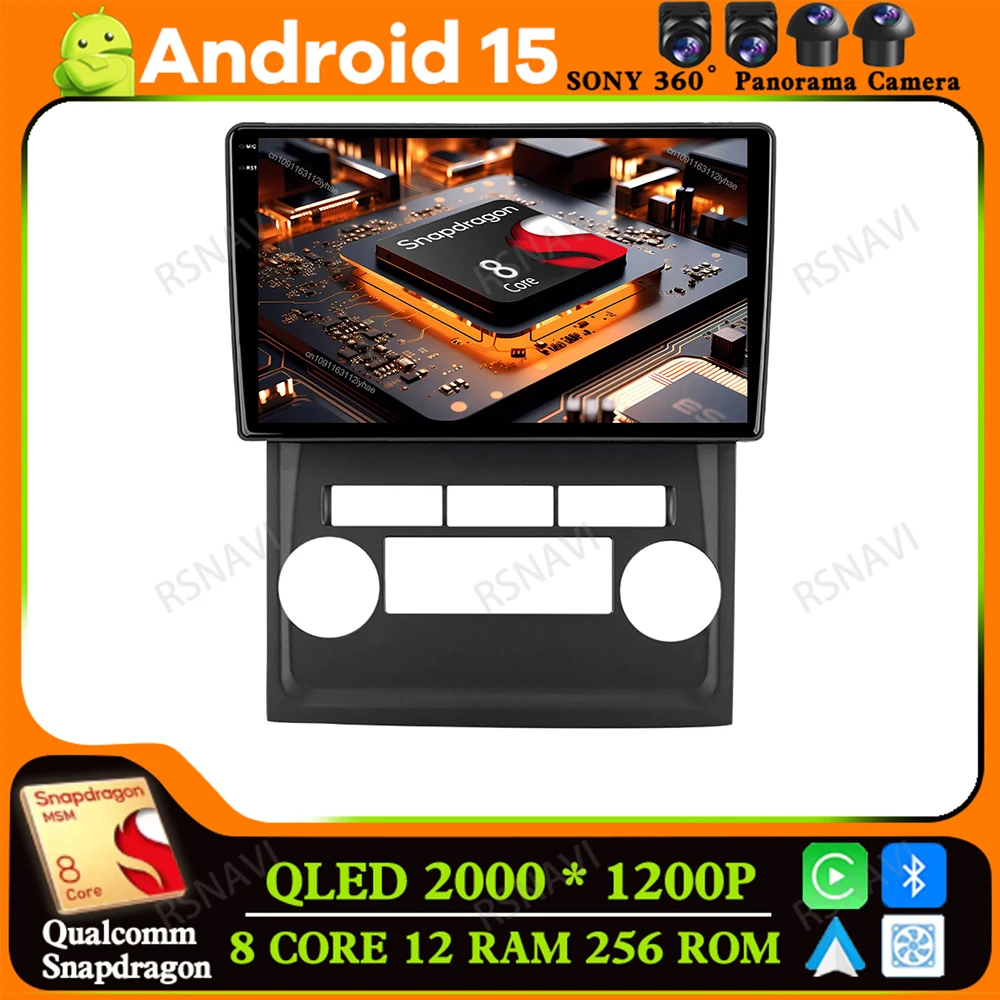 Android 15 para Nissan Frontier 2009-2012 Viedo Player Nissan Xterra 2 (N50) 2008-2015 5G WIFI Multimedia BT AUTO Radio de coche QLED